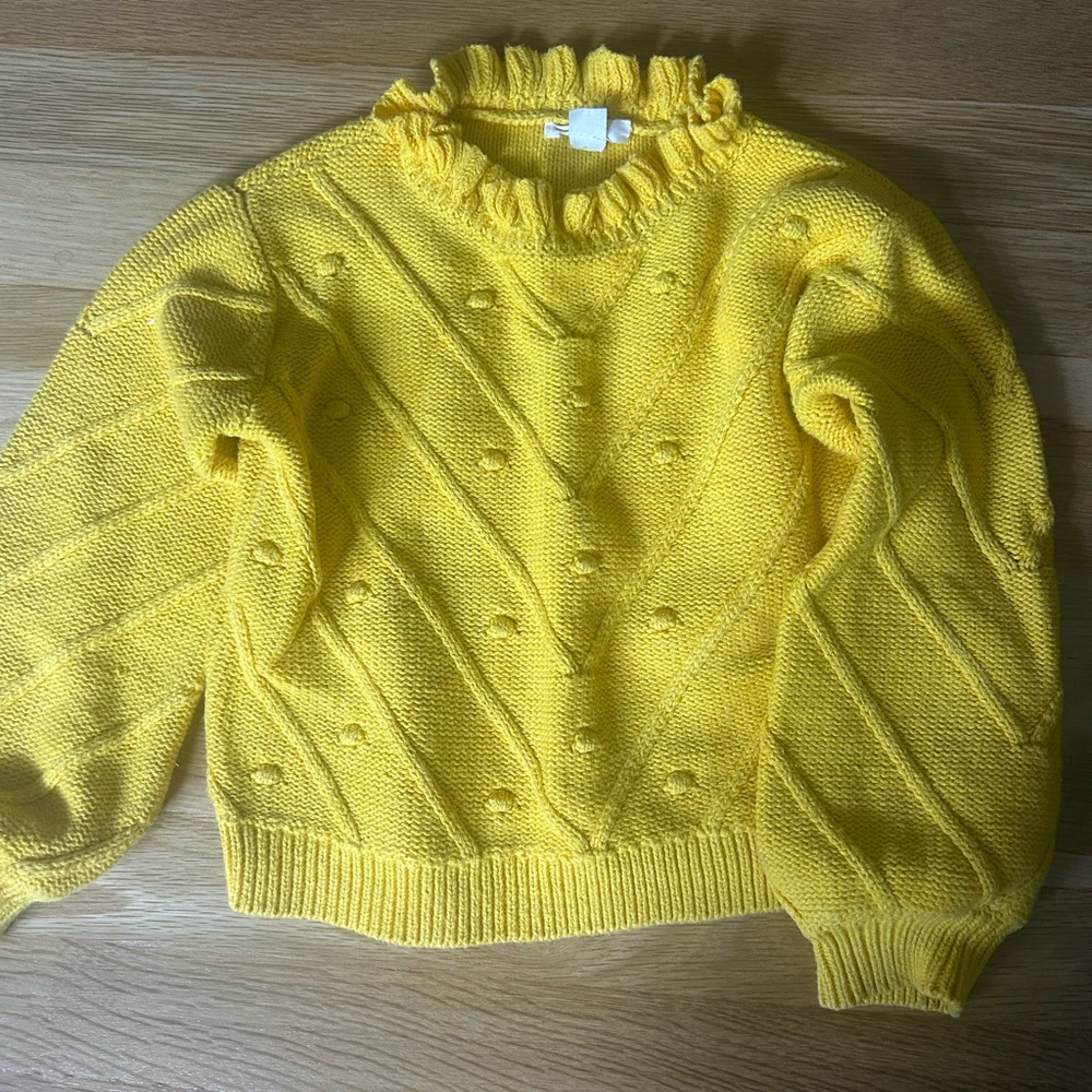 Crewcuts popcorn stitch girls sweater XS 4/5
